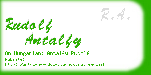 rudolf antalfy business card